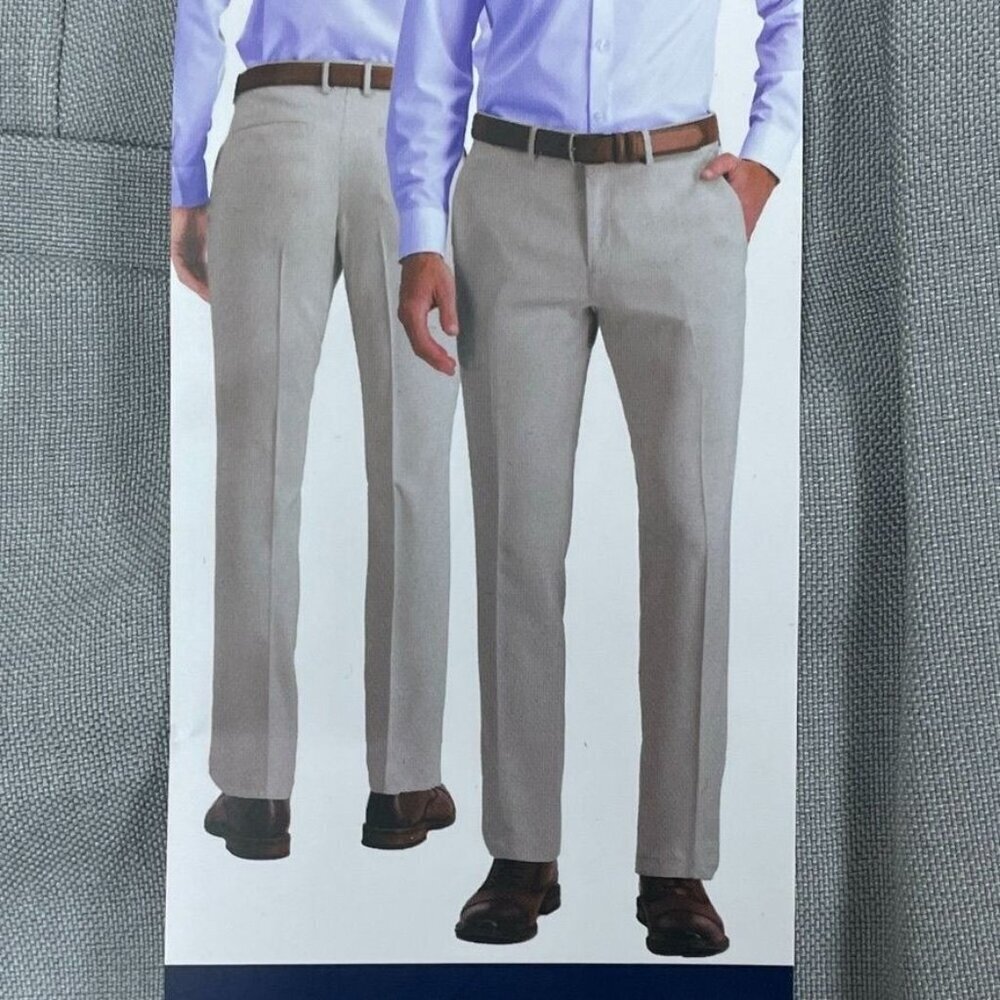 Kenneth Cole Reaction Slim Fit Gray Techni-Cole Dress Pants 30x29 a1243 - Picture 2 of 6